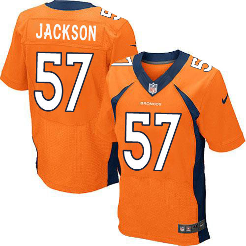 Men's Elite Tom Jackson Nike Jersey Orange Home - #57 NFL Denver Broncos